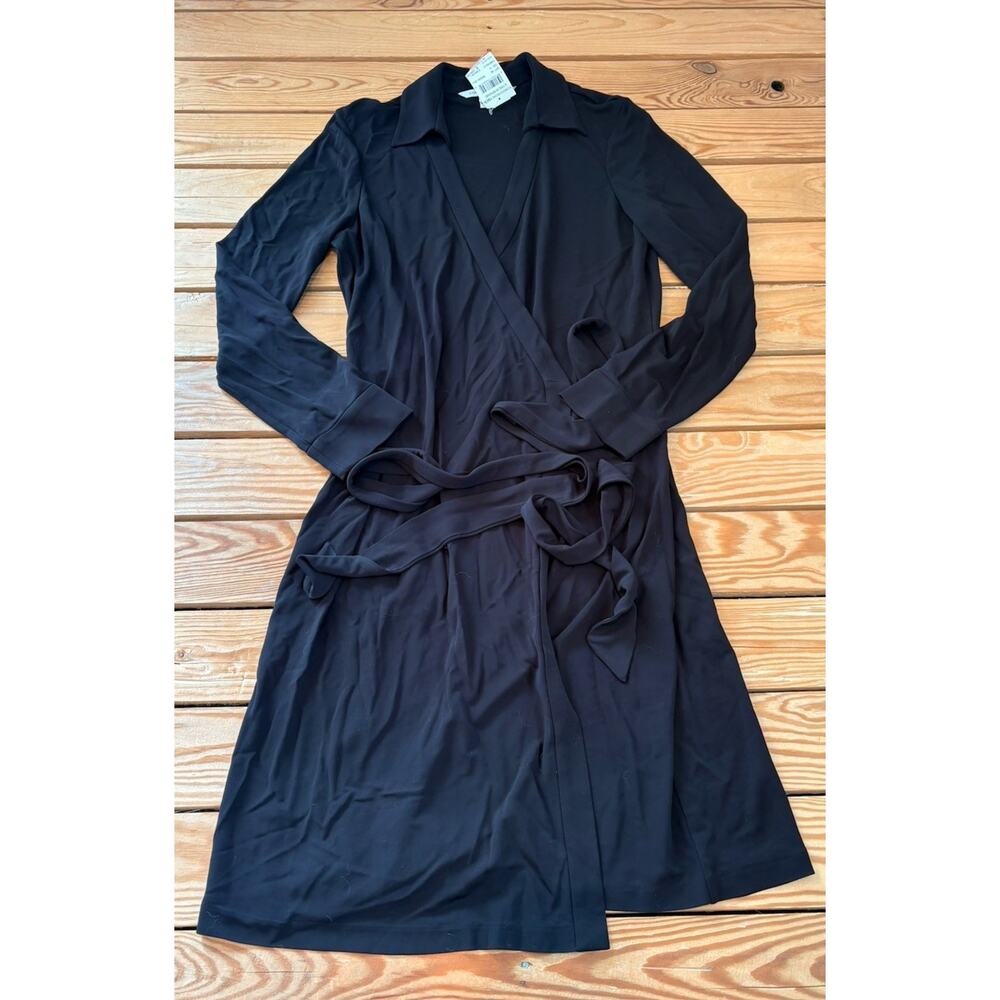 Diane Von Furstenberg NWT $325 Women’s Wrap Dress Size 14 Black R9